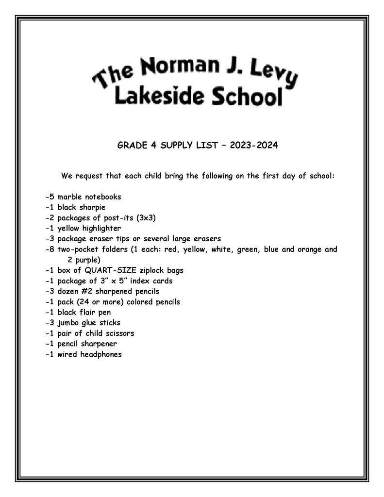 2023-24 School Supply Kits
